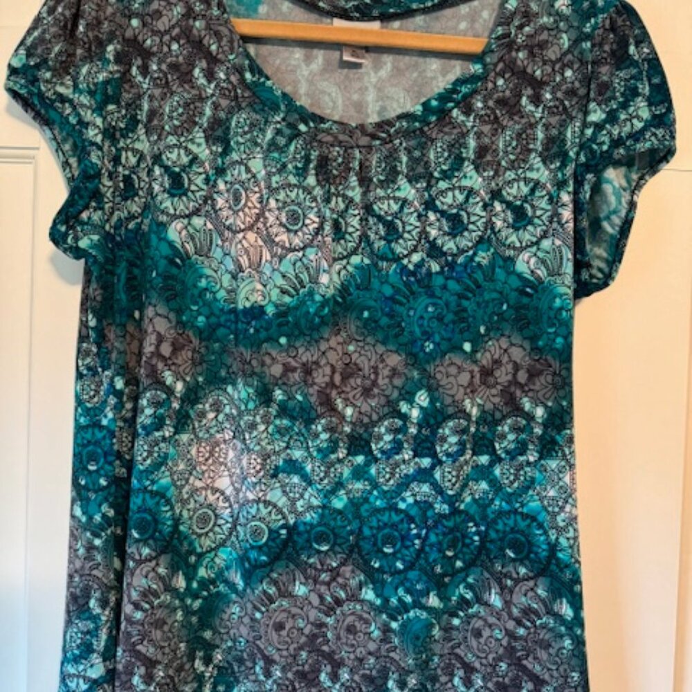 Worthington Size XL cap sleeve blouse only worn once